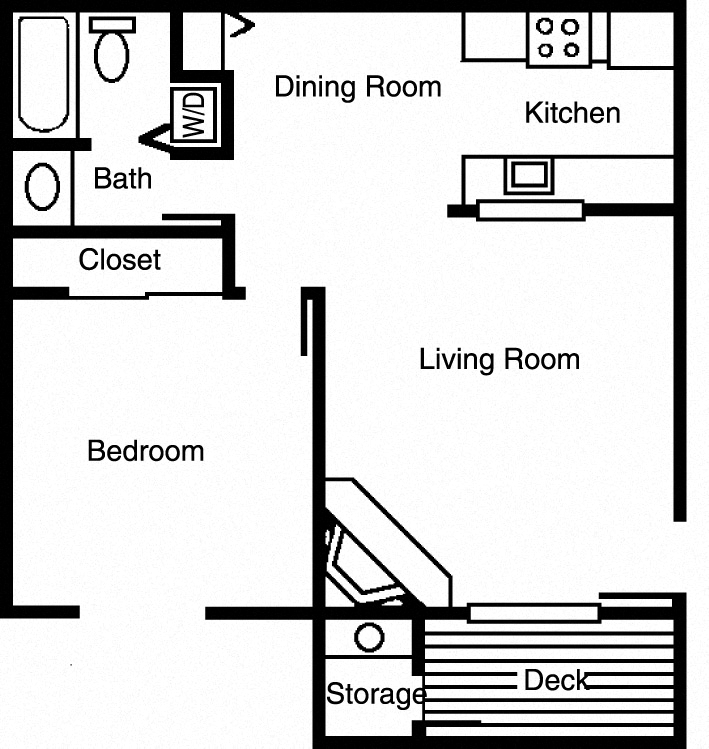 Floor plan layout diagram for Acorn